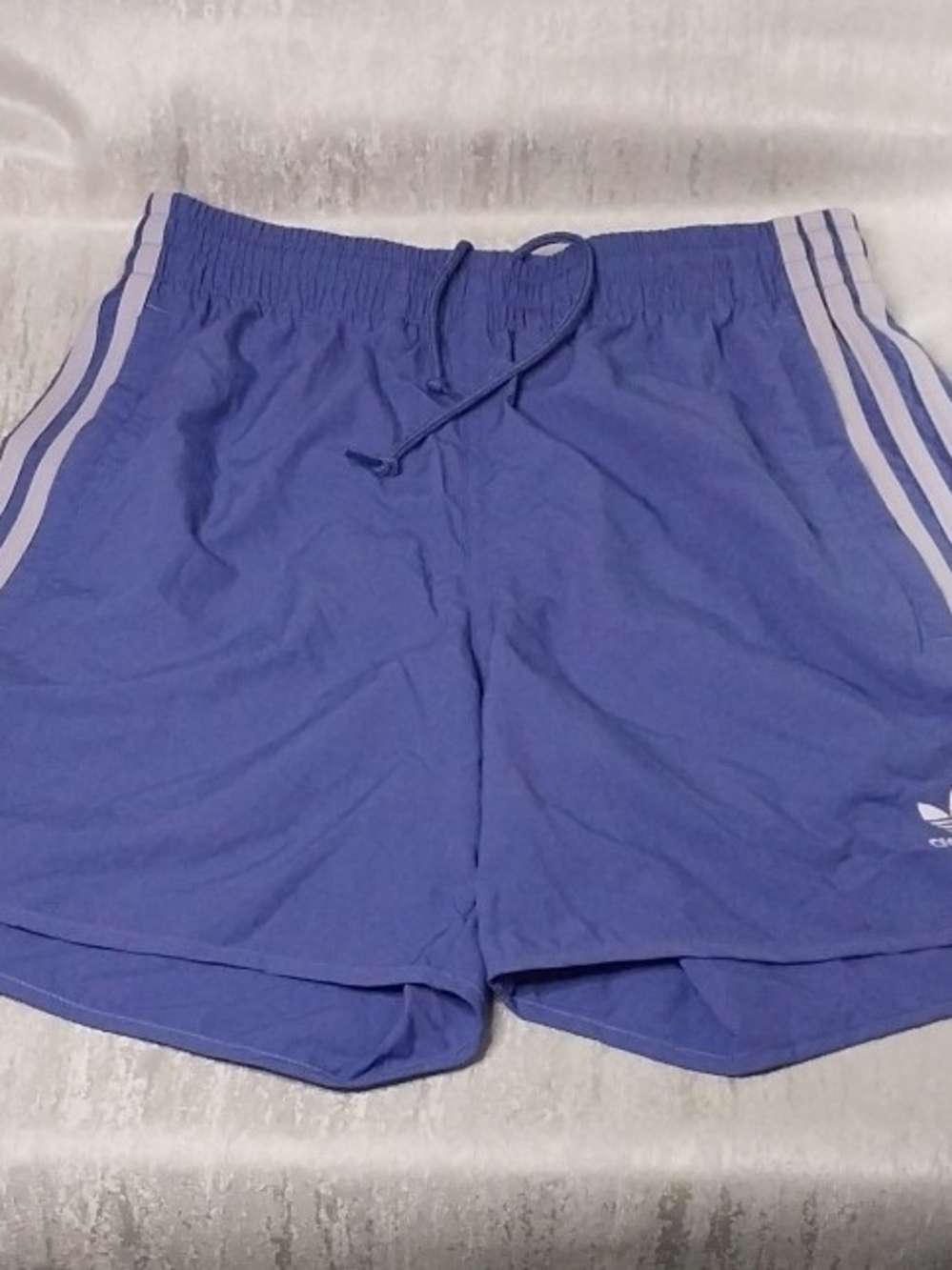 adidas Purple-Blue Athletic Shorts with Side Stripes Men S